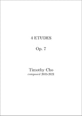 Four Etudes piano sheet music cover